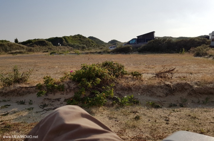  Campsite overlooking the dunes.