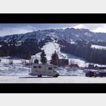 Hier auf dem Parkplatz in Oberjoch kann man als Wanderer oder Skifahrer eine Genehmigung zum Parken mit bernachtung beim Kauf des Bergbahntickets erhalten