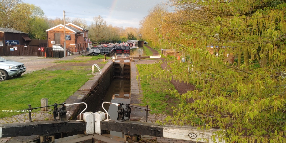 Canal lock near the pub