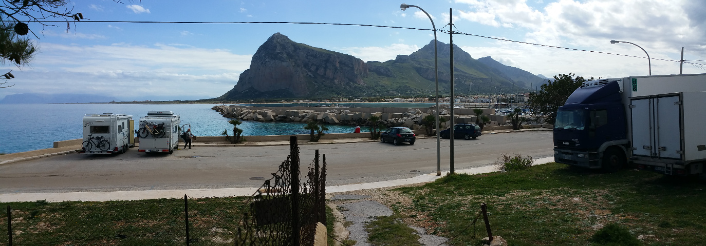  Parking and overnight stay at the port in San Vito lo Capo.