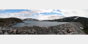 Blick auf den Storglomvatnet, Rv17 630, 8178, Norwegen