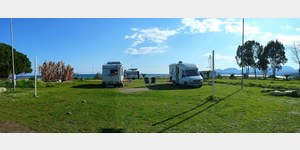Auf dem Campingplatz Gythion Bay in Mavrovouni auf dem Peloponnes
