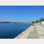 Blick zurck an der Baris Manco Parkanlage in Sinop am Schwarzen Meer
