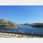 Blick von der N 8 auf den Hafen von Dubrovnik