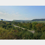 Blick nahe Perl vom Parkplatz vor der luxemburgerischen Grenze hinber nach Luxemburg
