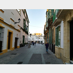 uf der Calle Pagador in El Puerto de Santa Maria in Richtung Zentrum kurz vor dem Plaza Espana