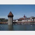 Luzern- Wasserturm u. Kapellbrcke
