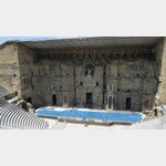 Bhnenaufbau im Amphitheater, Theater von Orange, Rue Madeleine Roch, 84100 Orange, Frankreich