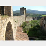 Burgmauer, Via Primo Maggio, 53035 Monteriggioni Sienna, Italien