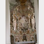 Johanniskirche, einstige Friedhofskirche, 1742-1752 erbaut nach Plnen von Dominikus Zimmermann. Der Entwurf des altares zhlt zu den herausragenden Leistungen Zimmermanns, die Ausfhrung bernahm dessen Mitarbeiter und Schler Nikolaus Schtz.