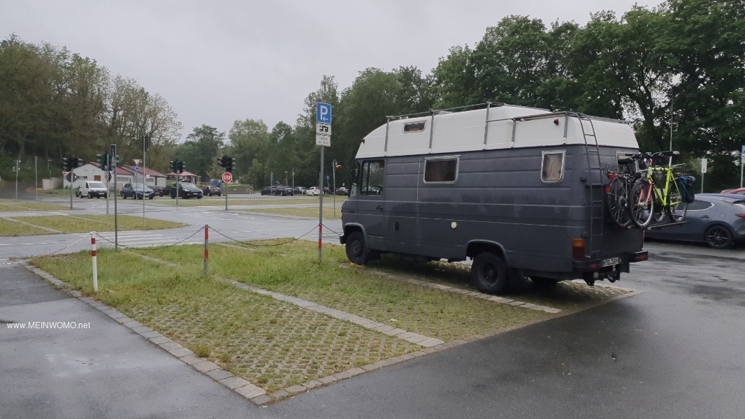 Stellplatz, Blick Richtung Parkplarz