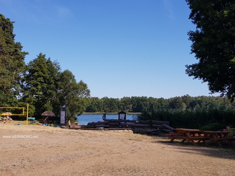 Badestelle vom Stellplatz aus gesehen 