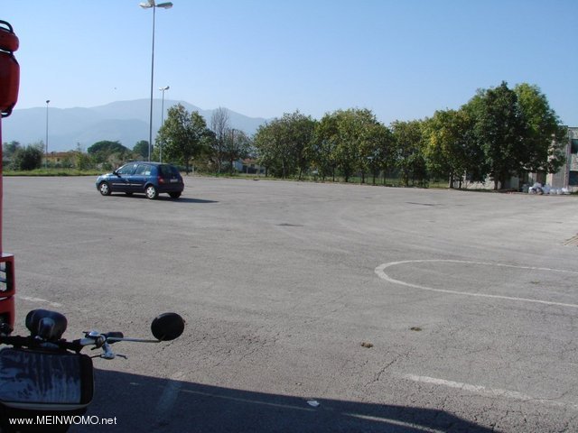 Blick auf den Parkplatz