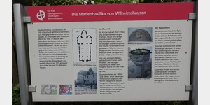 Informationstafel zur Kirche und dem ehemaligen Kloster Wilhelmshausen