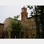Rckseite Rathaus mit Turm, Piazza di Spagna, 3, 53026 Pienza Siena, Italien
