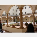 Innenhof des Palazzo Piccolomini, Palazzo Piccolomini, Piazza Pio II, 2, 53026 Pienza Siena, Italien