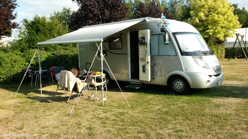  Lots of space in the meadow for campers..  Electricity and water connection directly behind the veh ...