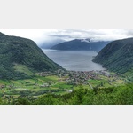 Blick auf den Sognefjord bei Vikyri