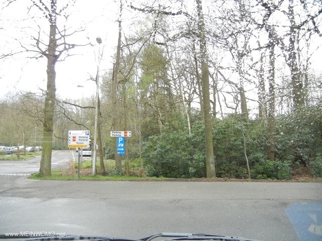  De site is gelegen in het park, maar dicht bij de weg