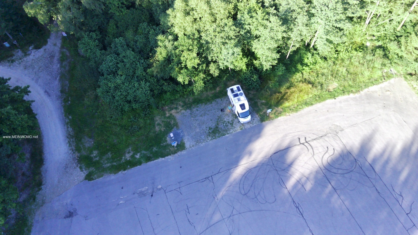    parking space from above    