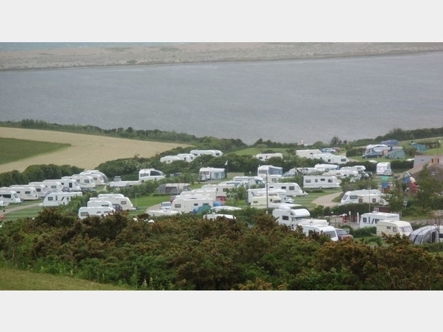 East Fleet Farm campsite with direct views to the sea