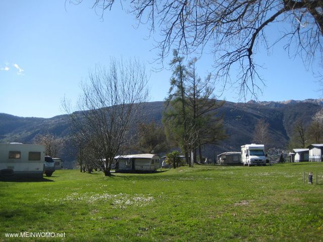 Uitzicht vanaf camping Moretto naar het westen