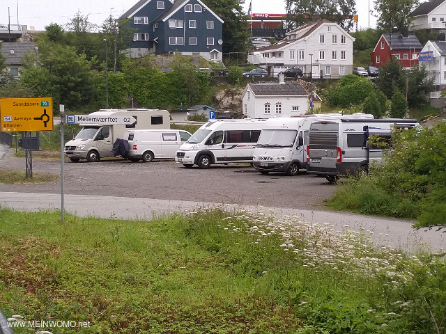 Parkplatz in Kristiansund in der Nhe des Yachthafens