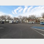 Parkplatz in La Voulte von der Tourismus-Info aufgenommen