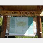 Info-Tafel an der Festung Hegra