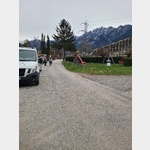 Blick vom Haupt weg auf den Campingplatz in Chur 