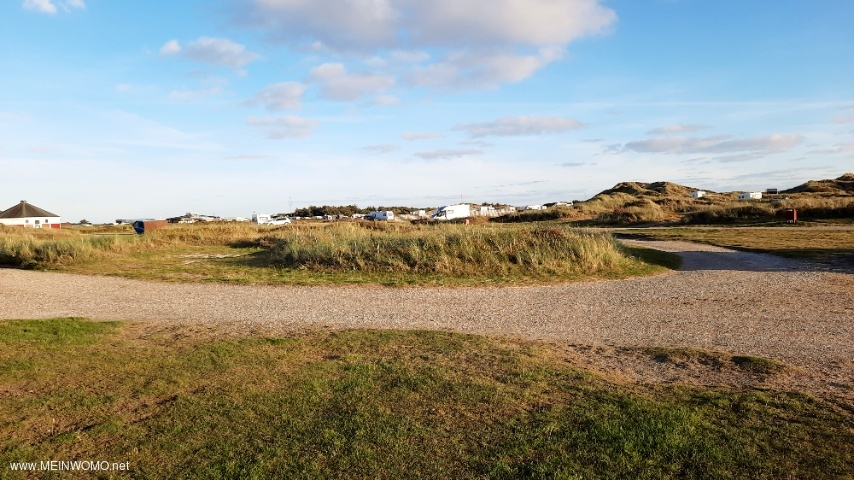 the pitches between the dunes
