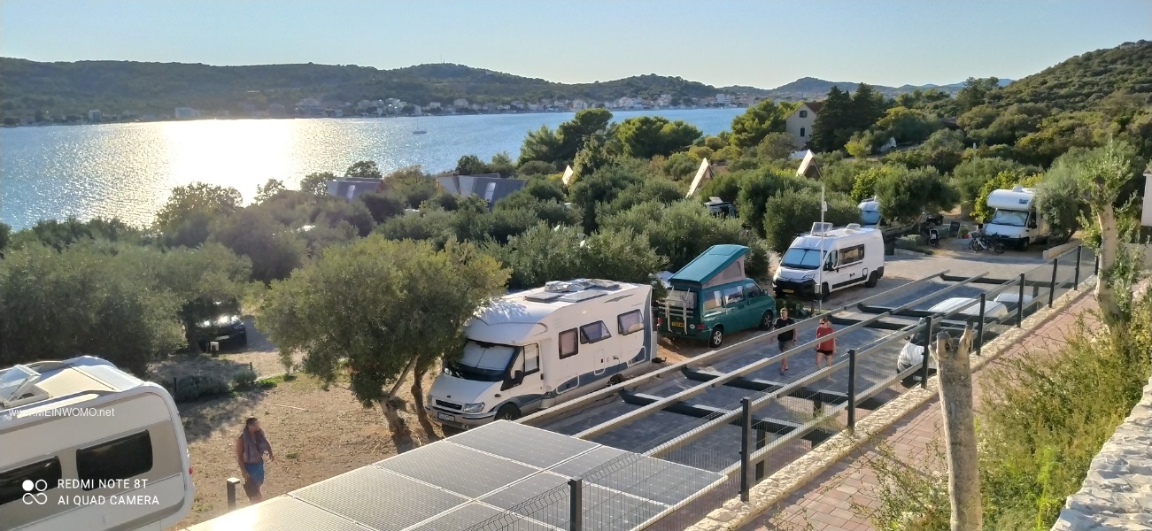   View of Bettina and the entrance area of ​​the camp. Only at   