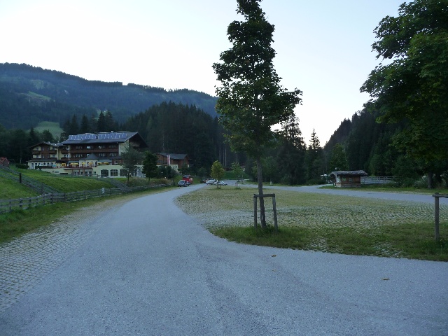  Parking areas to the Hotel Gasthof Wieseneck..  Law recognized the small bridge (over the Enns) as  ...