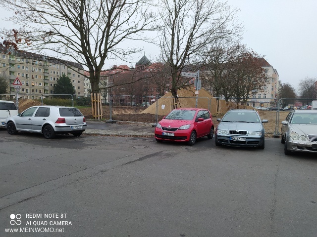 Situation im Dezember 2020 am ehemaligen Parkplatz