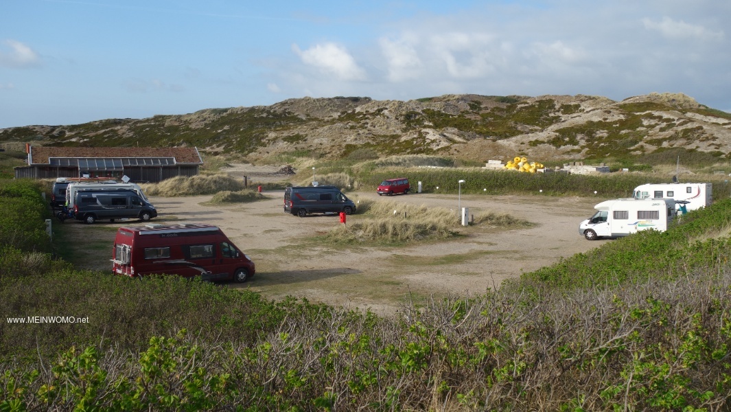 View of the pitch from the dunes