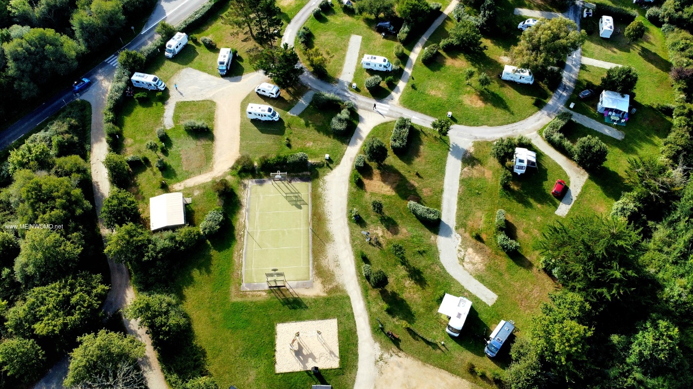 The parking space from above