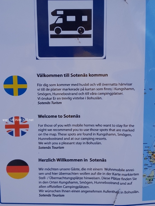    Note for camper tourists    