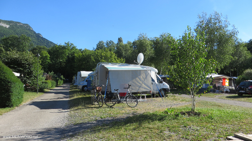  Standplaats op de camping Europa aan het Lac de Annecy