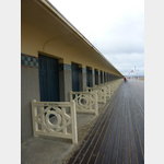 die bekannten Umkleidekabinen am Strand v. Deauville