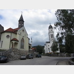 Bosanska Krupa, kath. Kirche, Moschee und orthod. Kirche