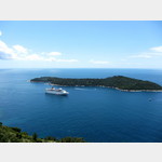 Kreuzfahrschiff vor Dubrovnik