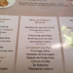 Speisekarte im Restaurant Les Tilleuis