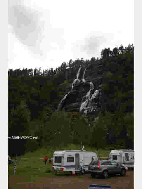  View from campsite on the Tvindefossen