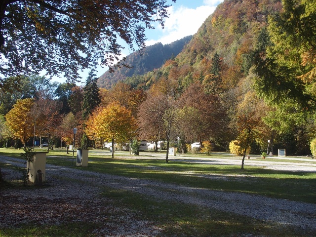  View over the autumn campsite
