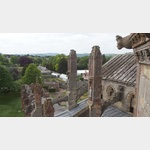 Ausblick ber die Ruinen von Melrose Abbey