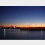 Sonnenuntergang Hafen Rimini