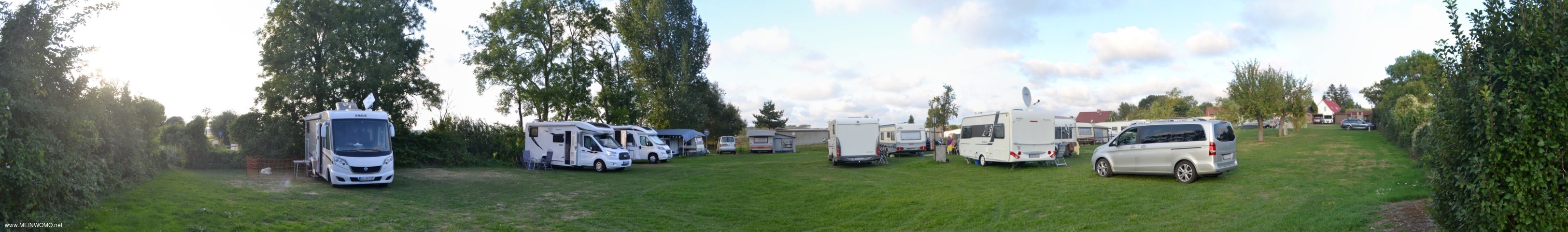  Panoramic view over the lower part of the campsite