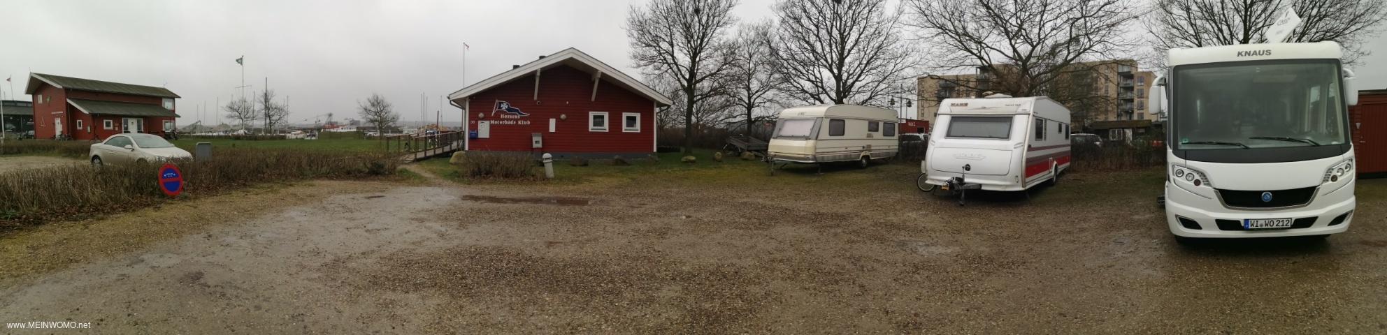 the 3 parking spaces that were occupied by a caravan except for one