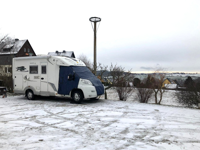  RV park at Pension Anette in Malter in winter