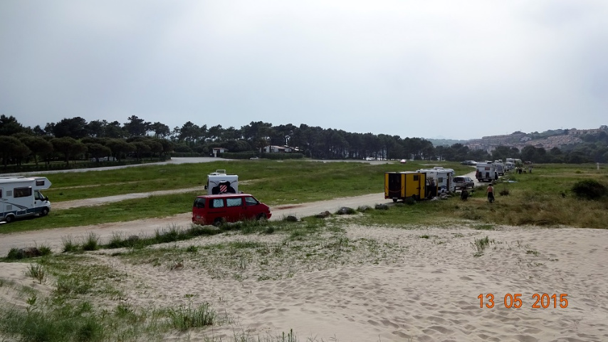  Playa de Meron, het veld werd bijna uitsluitend bezig mei 2015 van surfers
